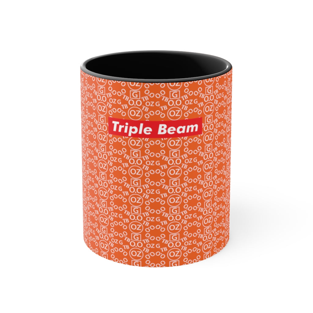 Orange Triple Beam Accent Mug