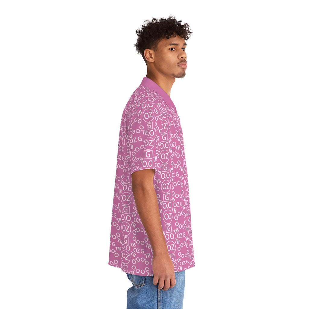 Light Pink Triple Beam Men's Hawaiian Shirt