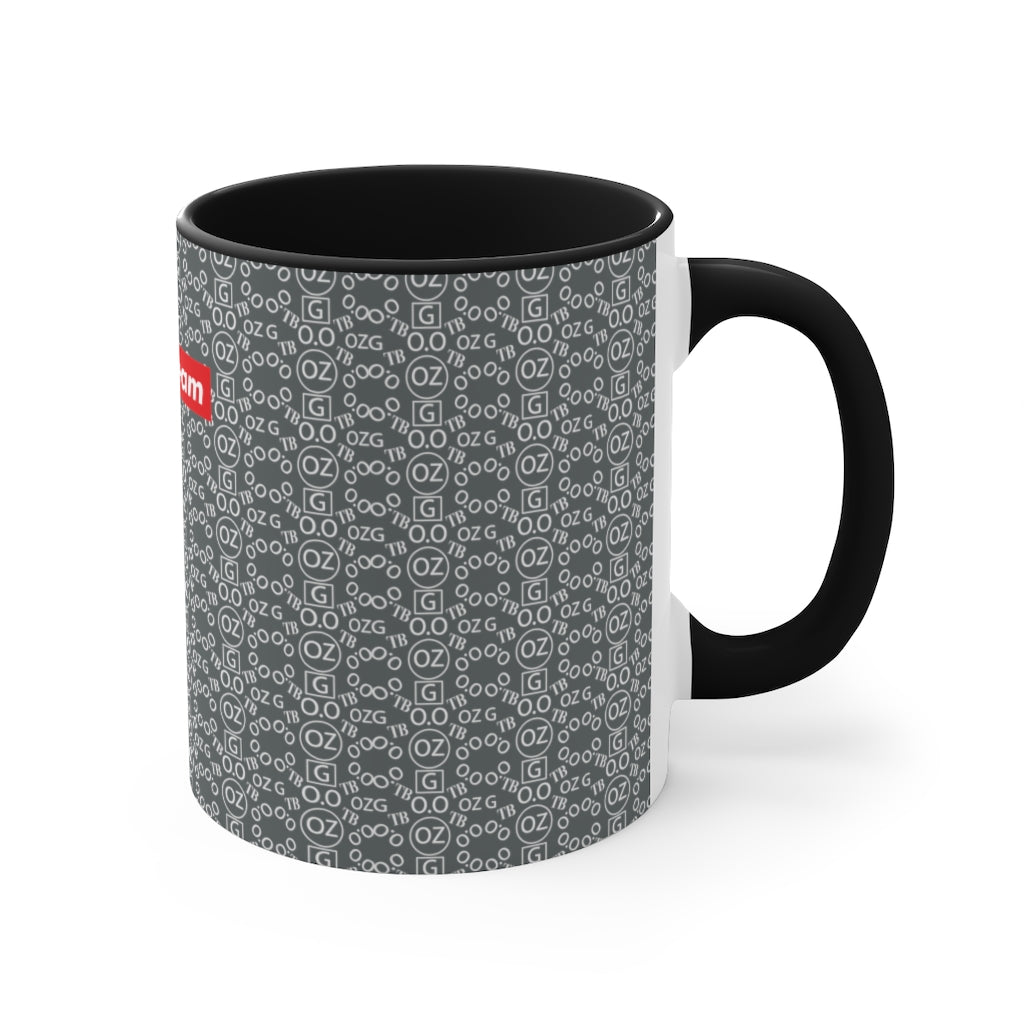 Dark Grey Triple Beam Accent Mug