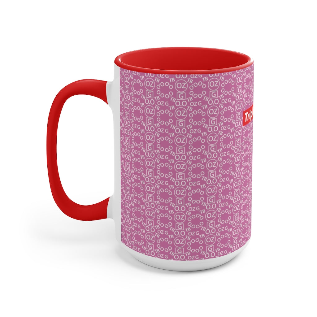 Light Pink Triple Beam Accent Mug