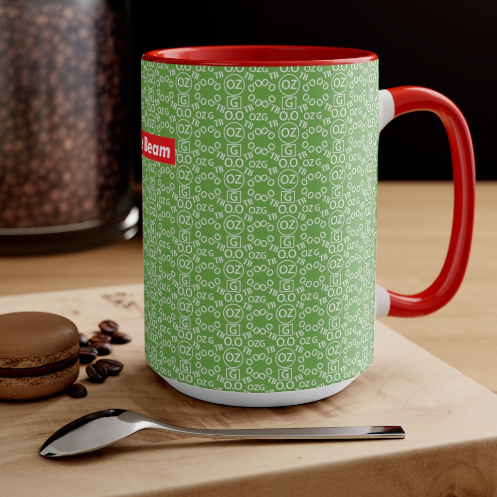 Green Triple Beam Accent Mug