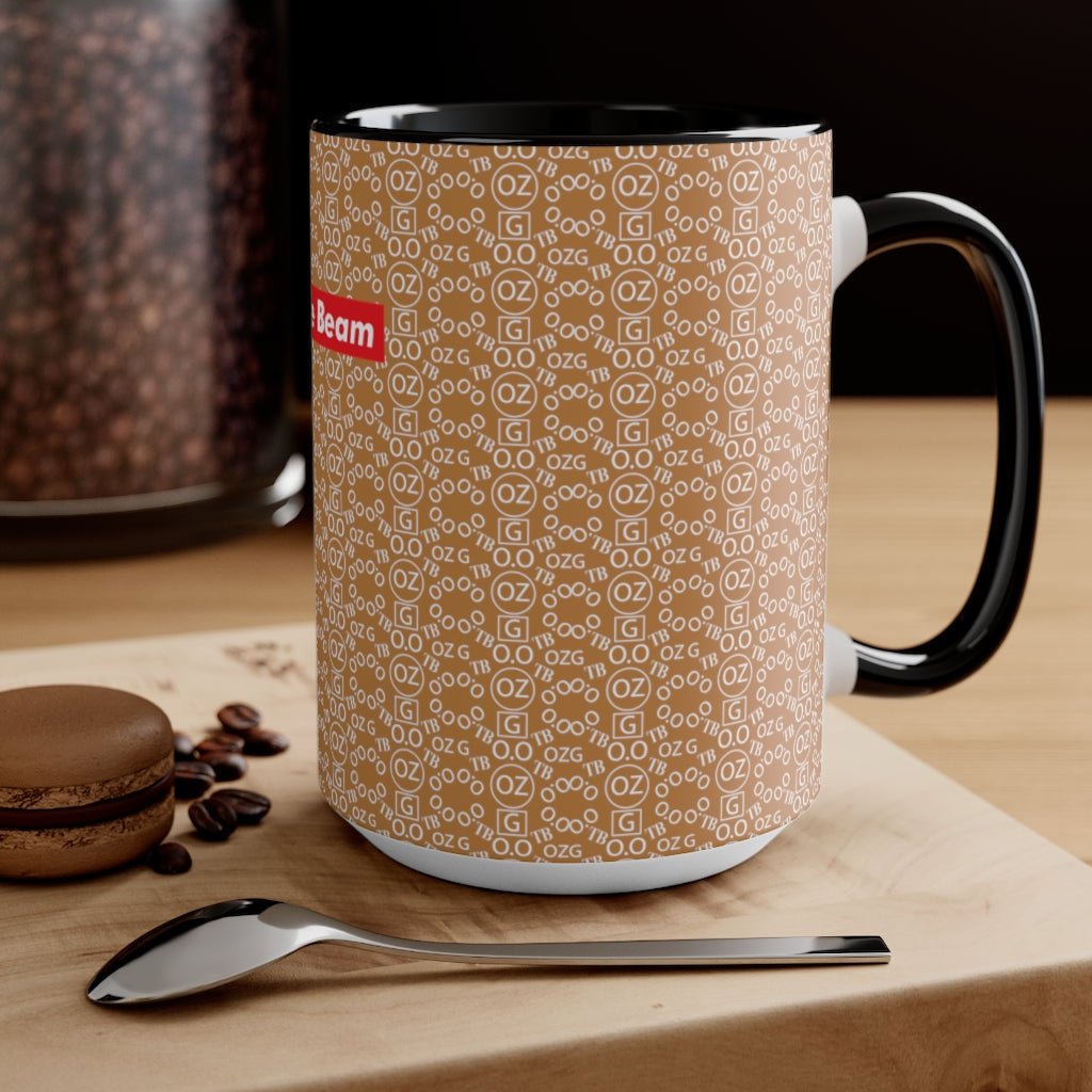 Light Brown Triple Beam Accent Mug