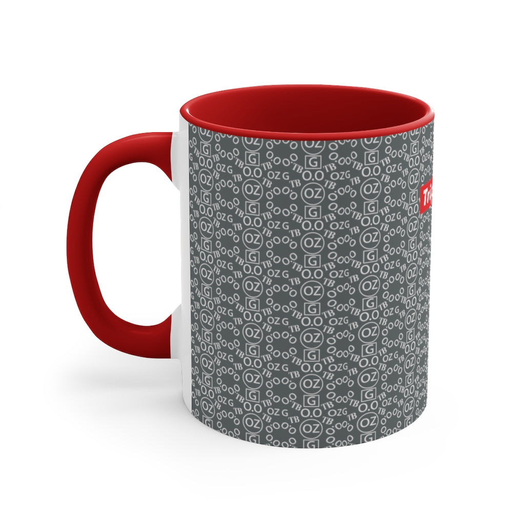 Dark Grey Triple Beam Accent Mug