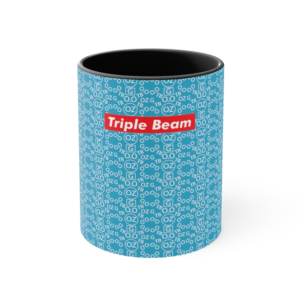 Turquoise Triple Beam Accent Mug