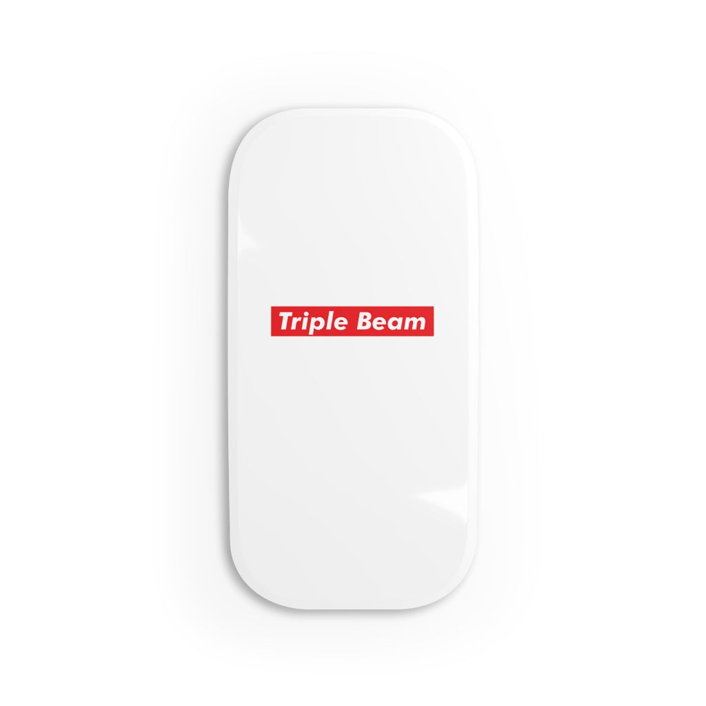 White Triple Beam Phone Click-On Grip