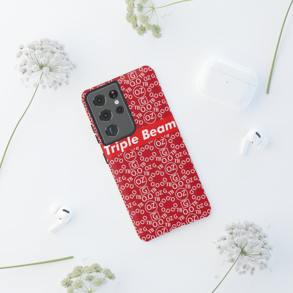 Dark Red Triple Beam Tough Cases