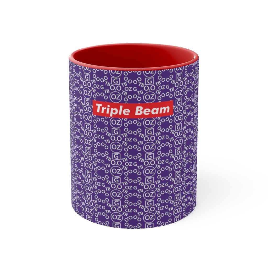 Purple Triple Beam Accent Mug