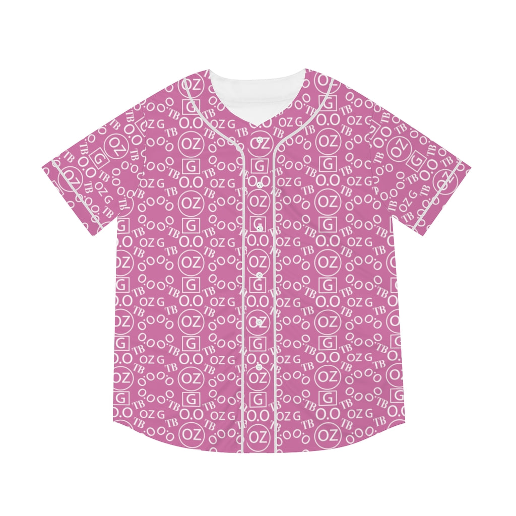 Light Pink Triple Beam Men's Baseball Jersey