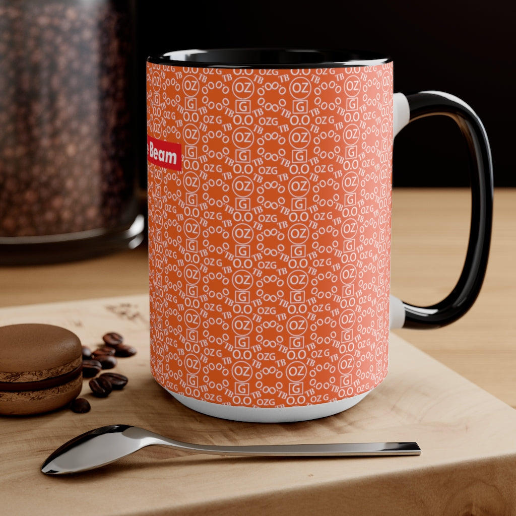 Orange Triple Beam Accent Mug