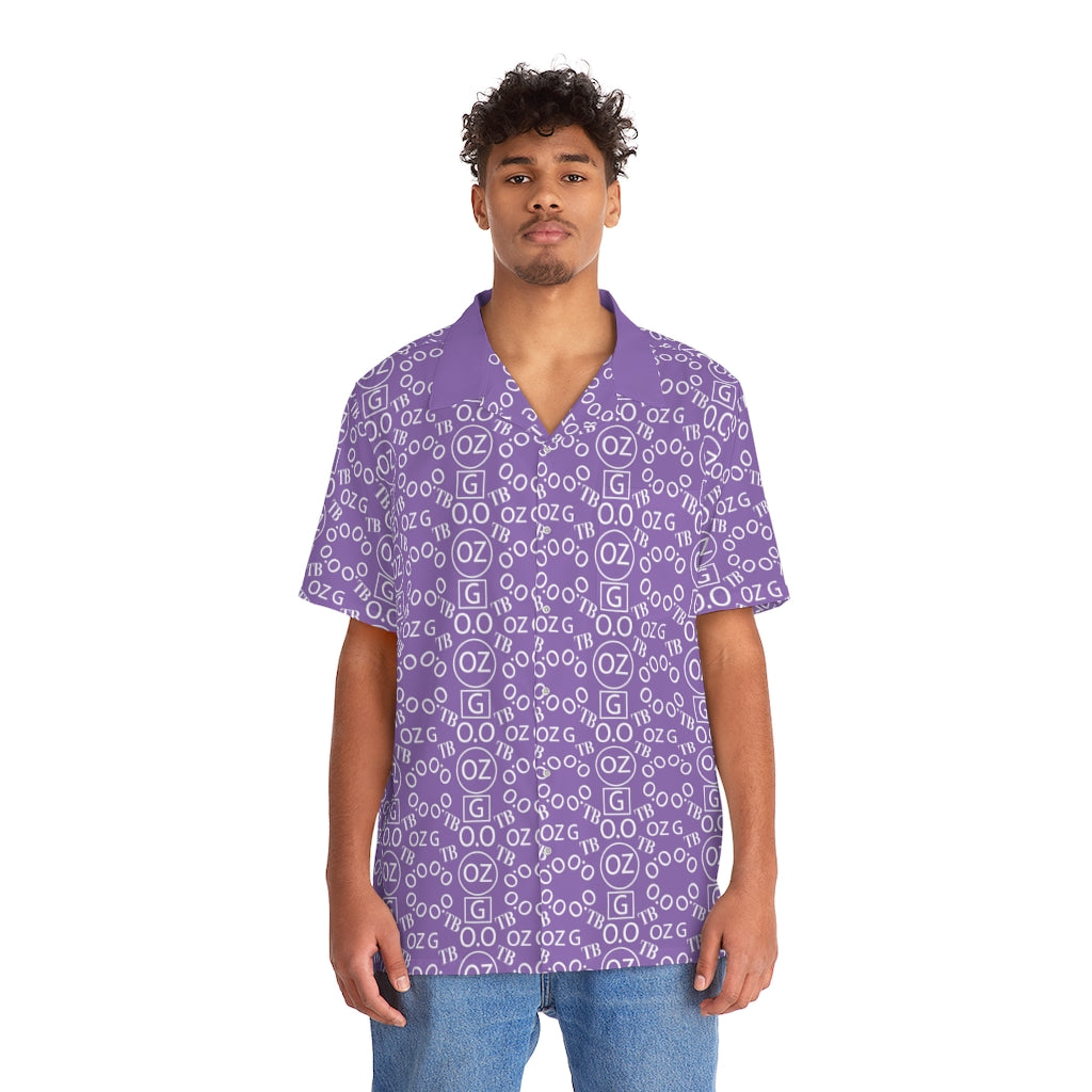 Light Purple Triple Beam Men's Hawaiian Shirt