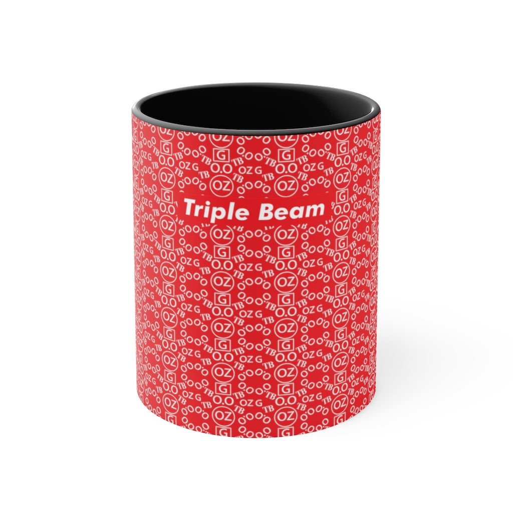 Red Triple Beam Accent Mug