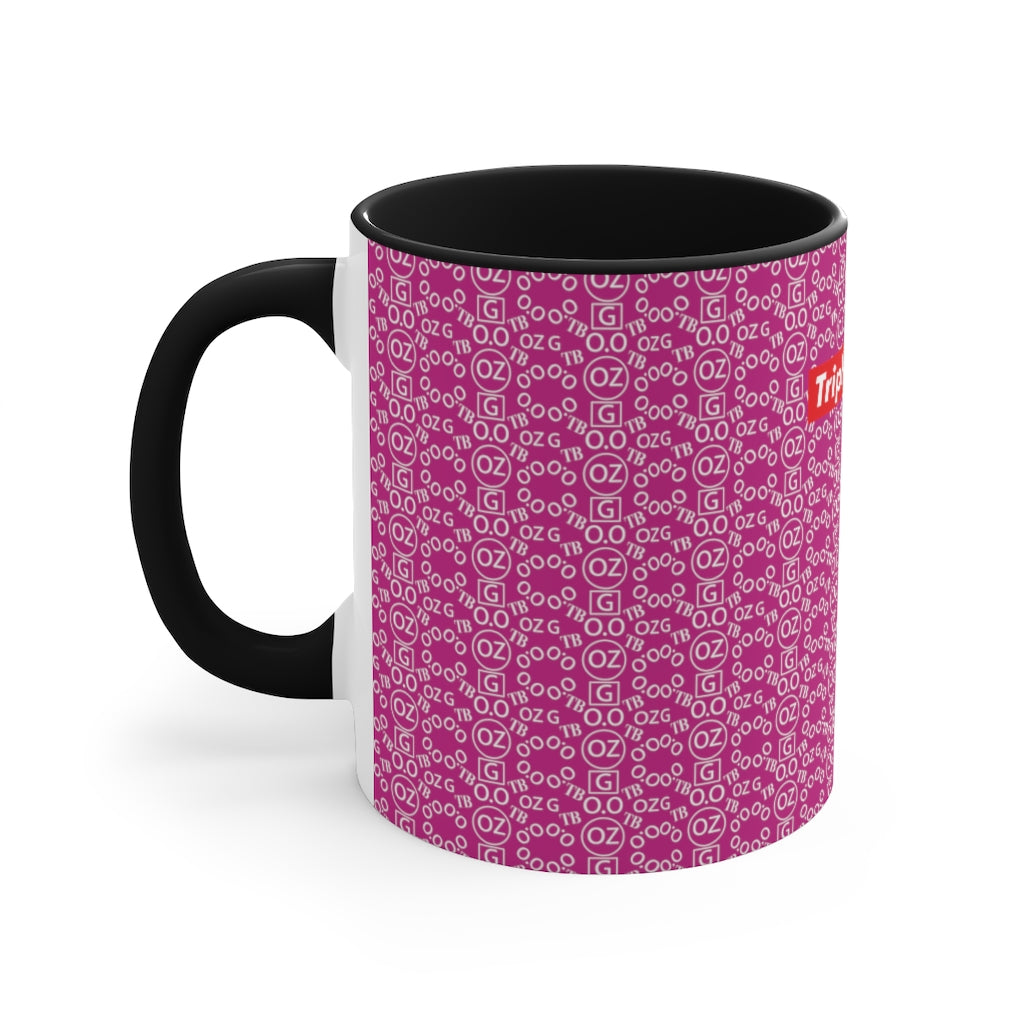 Pink Triple Beam Accent Mug