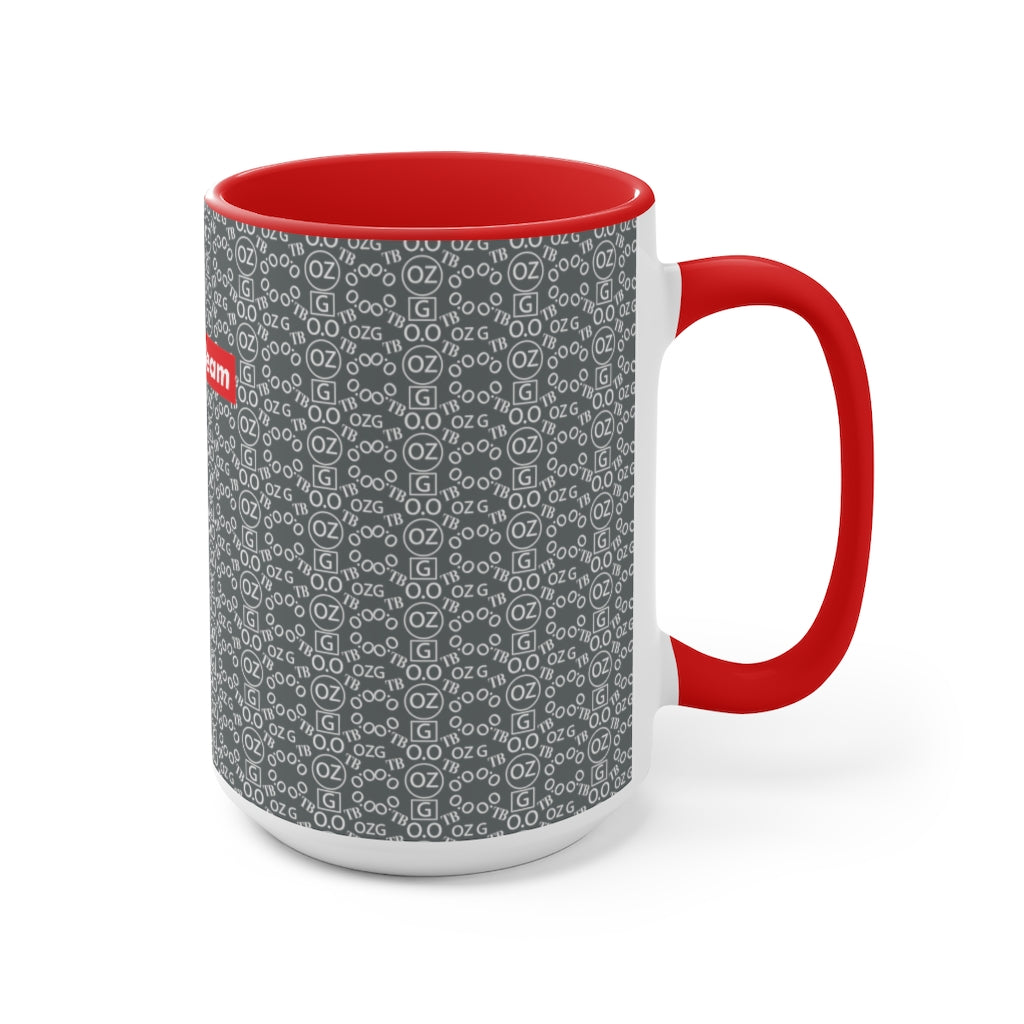 Dark Grey Triple Beam Accent Mug