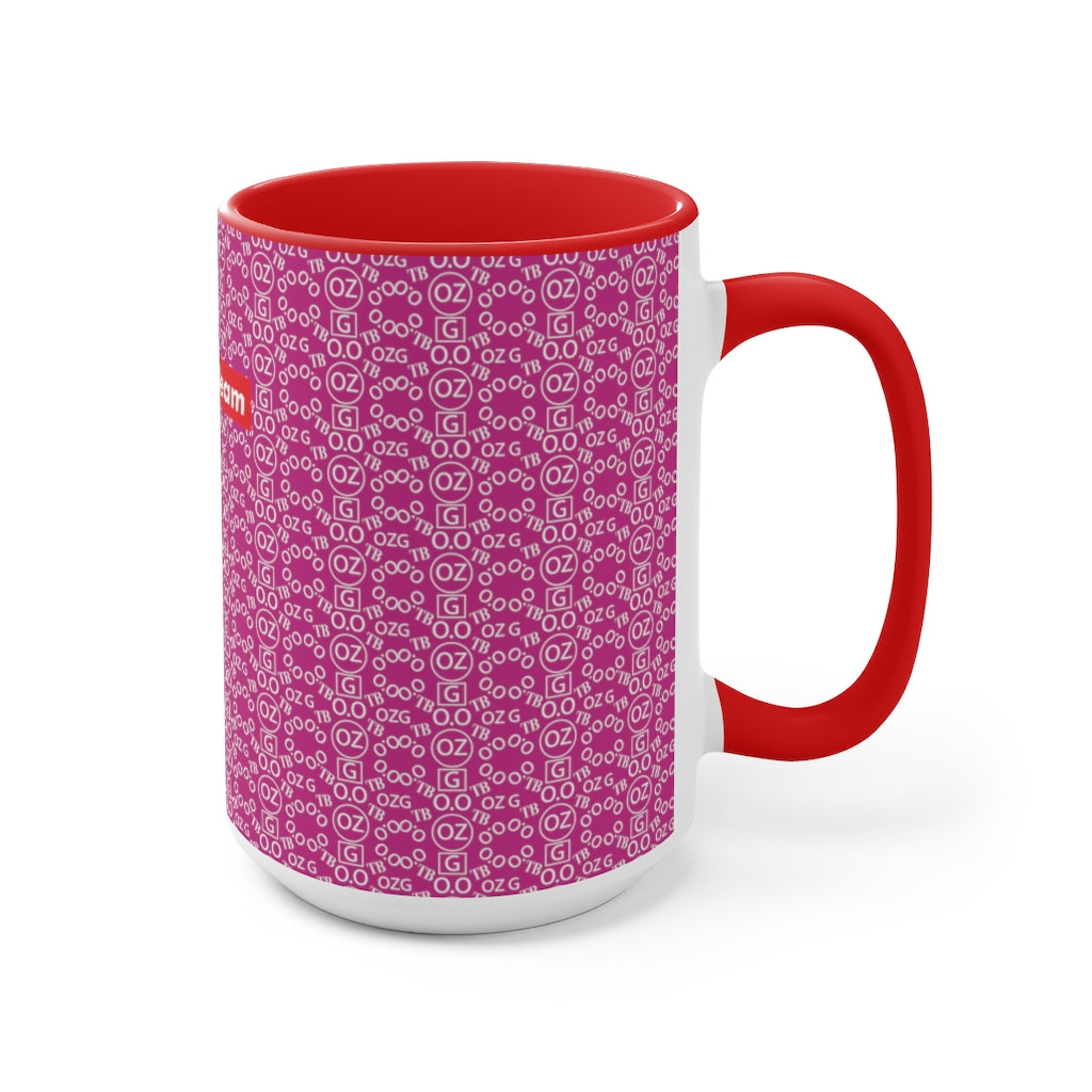 Pink Triple Beam Accent Mug