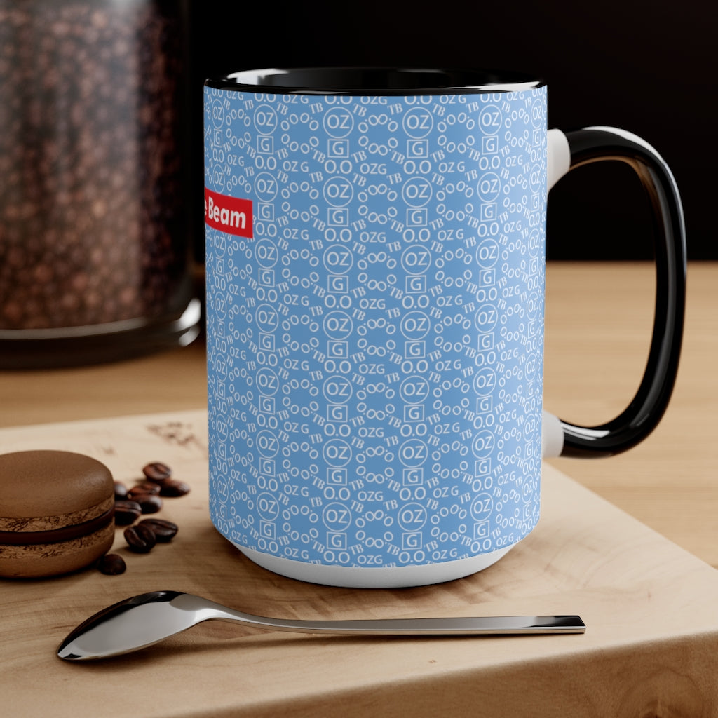 Light Blue Triple Beam Accent Mug