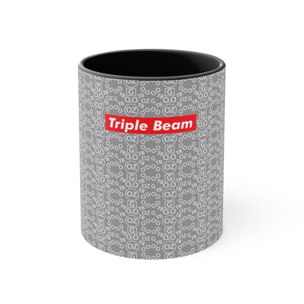 Grey Triple Beam Accent Mug