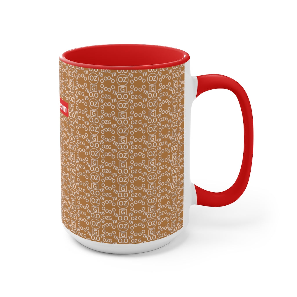 Light Brown Triple Beam Accent Mug