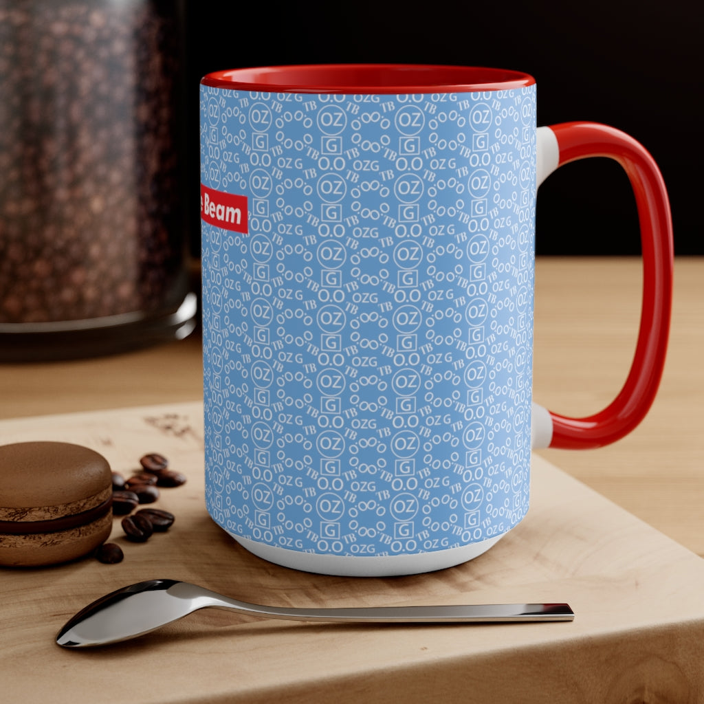 Light Blue Triple Beam Accent Mug