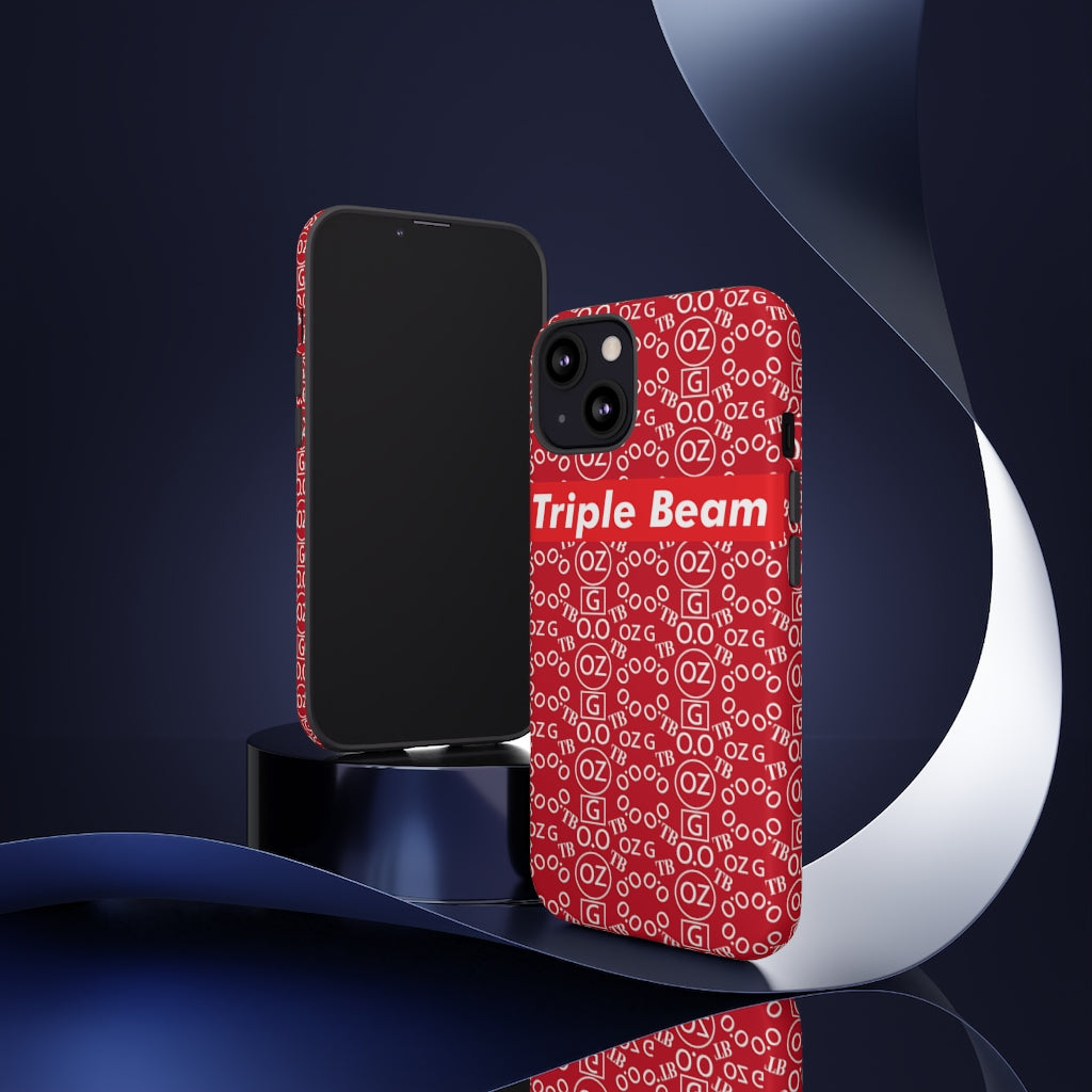 Dark Red Triple Beam Tough Cases