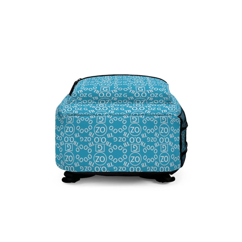 Turquoise Triple Beam Backpack