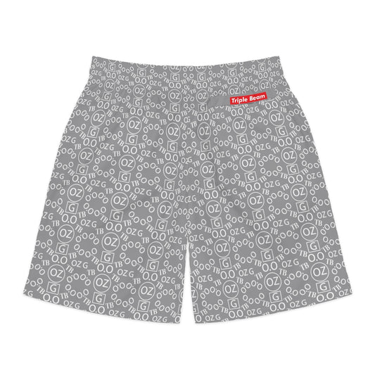 Grey Triple Beam Men's Jogger Shorts