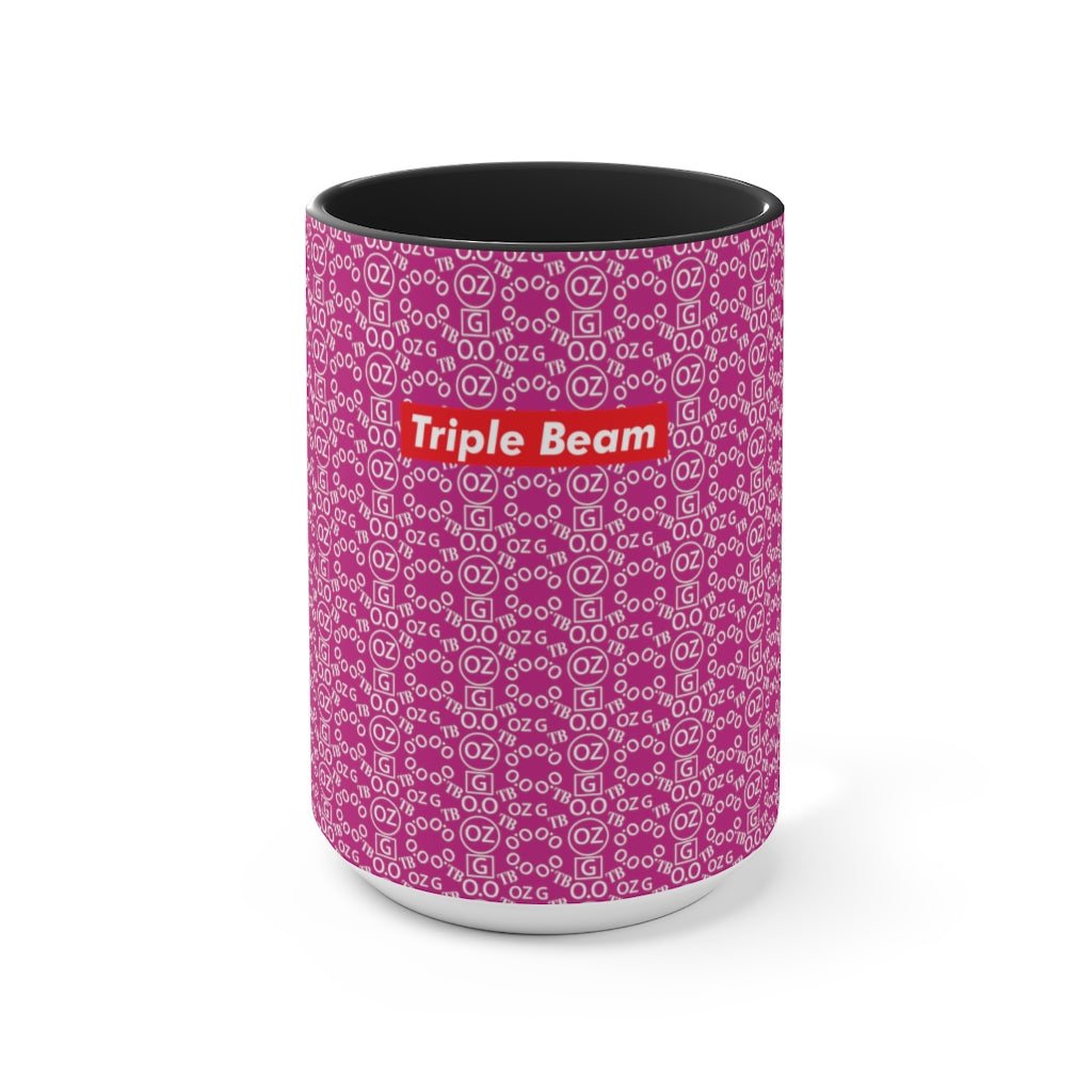 Pink Triple Beam Accent Mug