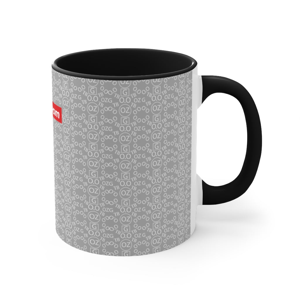 Light Grey Triple Beam Accent Mug