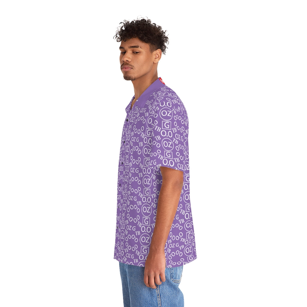 Light Purple Triple Beam Men's Hawaiian Shirt