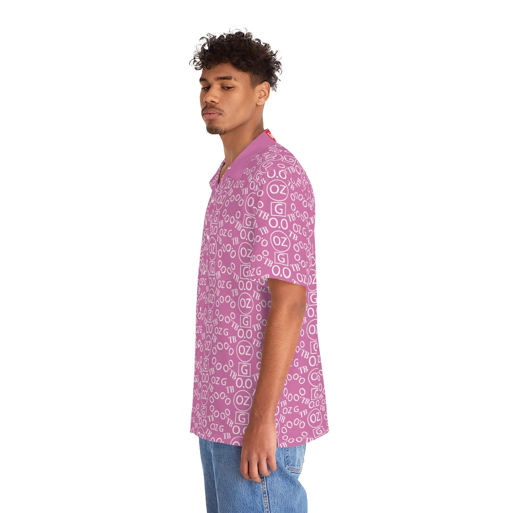 Light Pink Triple Beam Men's Hawaiian Shirt