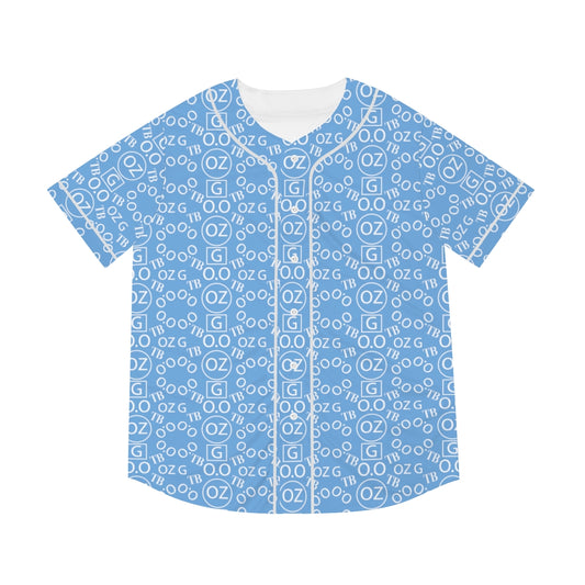 Light Blue Triple Beam Men's Baseball Jersey