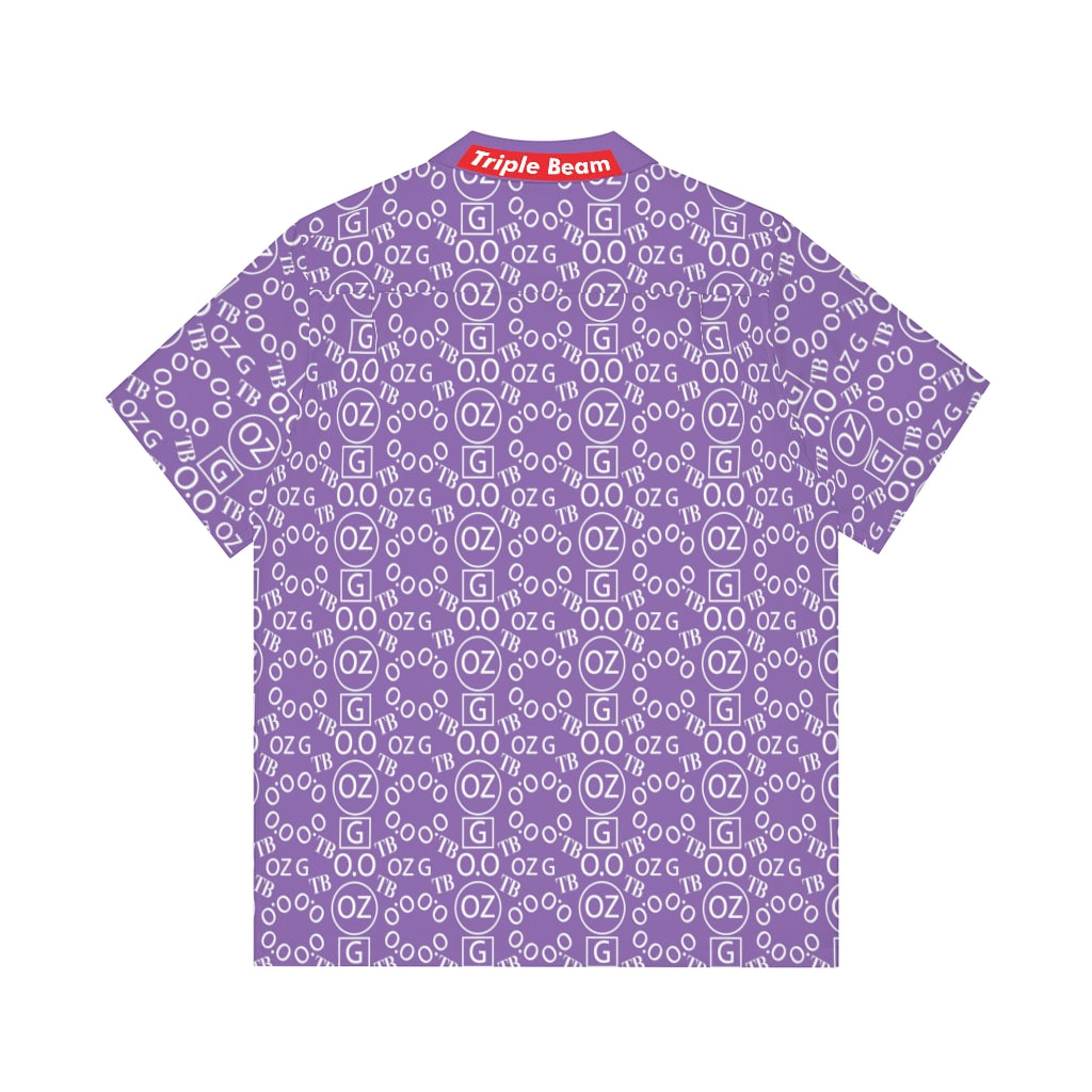 Light Purple Triple Beam Men's Hawaiian Shirt