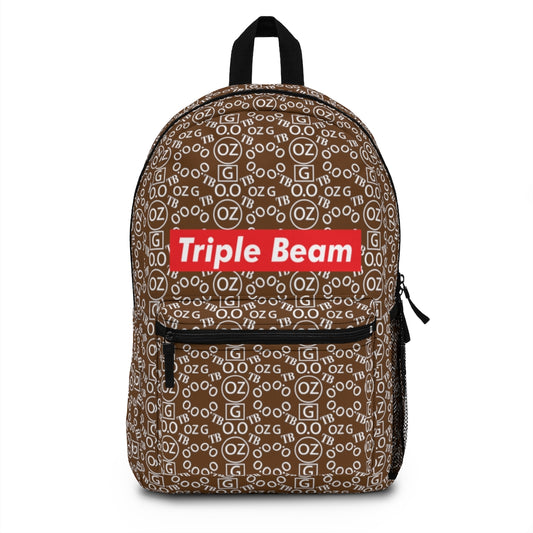 Brown Triple Beam Backpack