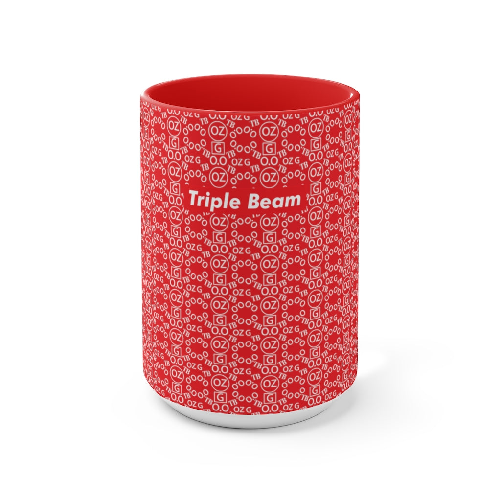 Red Triple Beam Accent Mug