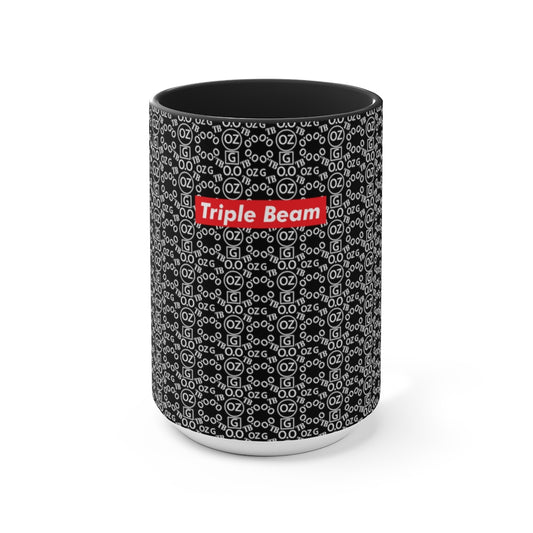 Black Triple Beam Accent Mug