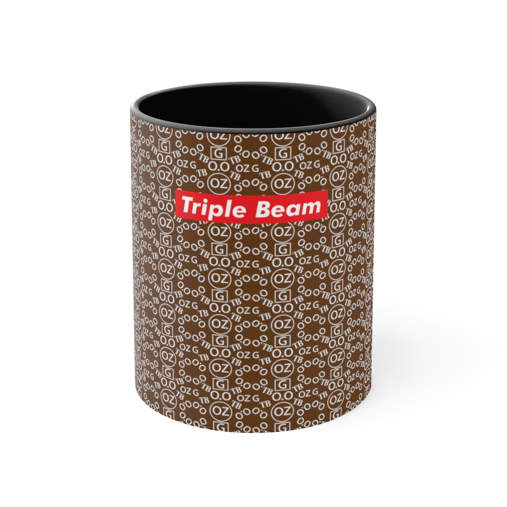 Brown Triple Beam Accent Mug