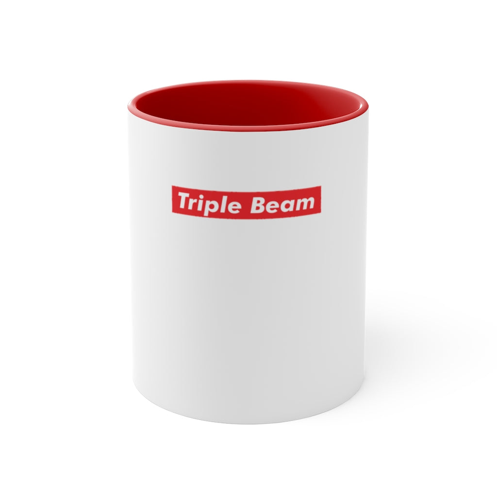 White Triple Beam Accent Mug