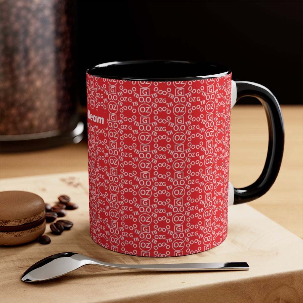 Red Triple Beam Accent Mug