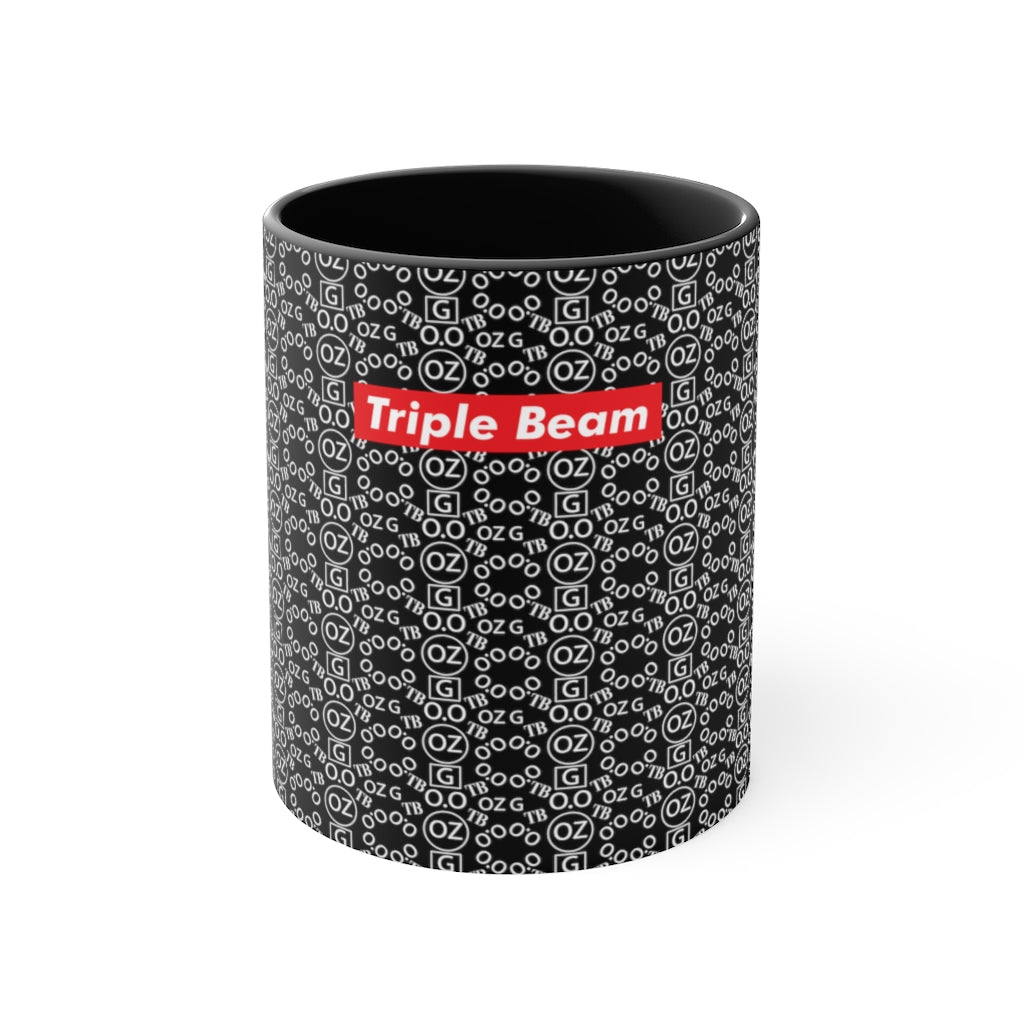 Black Triple Beam Accent Mug