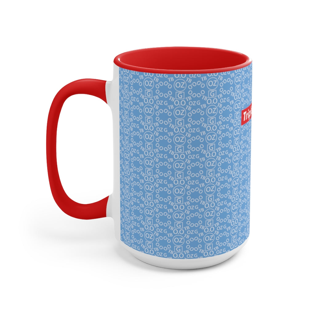 Light Blue Triple Beam Accent Mug