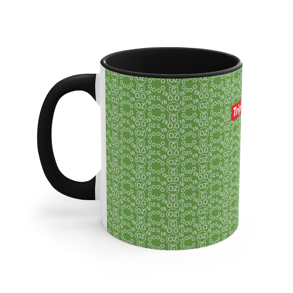 Green Triple Beam Accent Mug