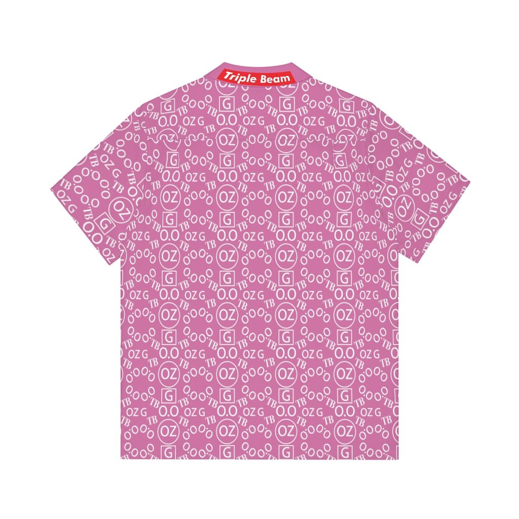 Light Pink Triple Beam Men's Hawaiian Shirt