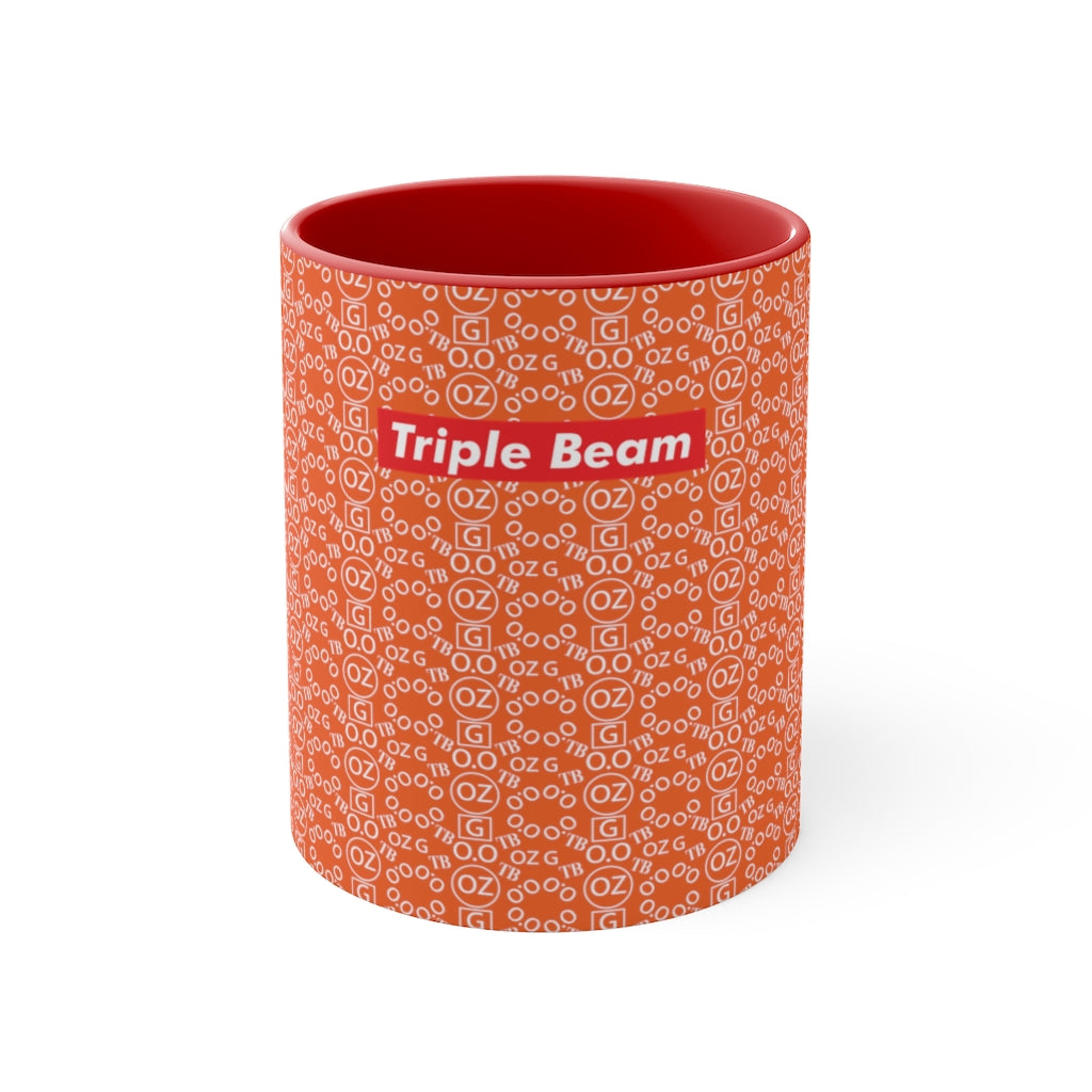 Orange Triple Beam Accent Mug