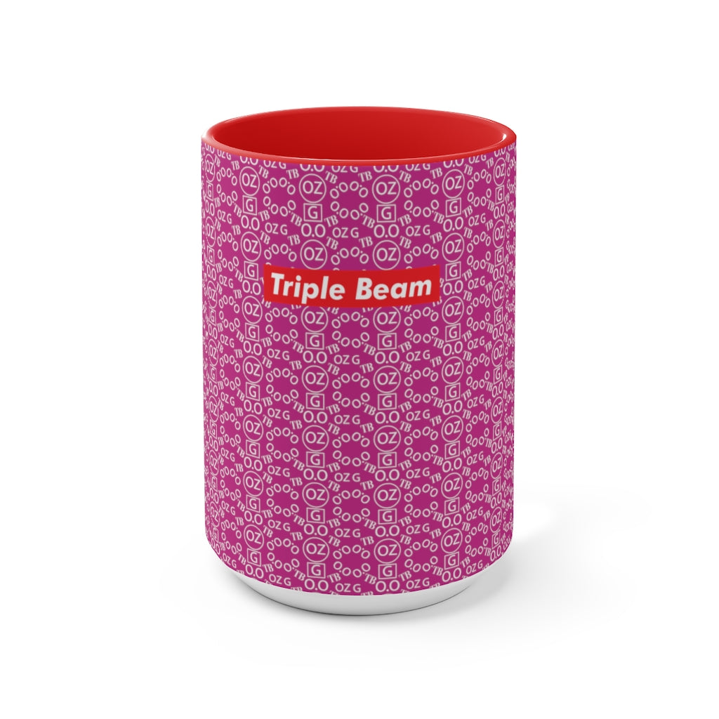 Pink Triple Beam Accent Mug