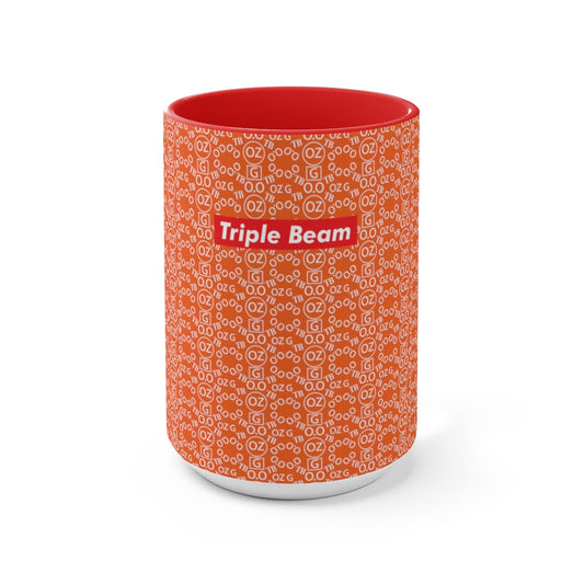 Orange Triple Beam Accent Mug