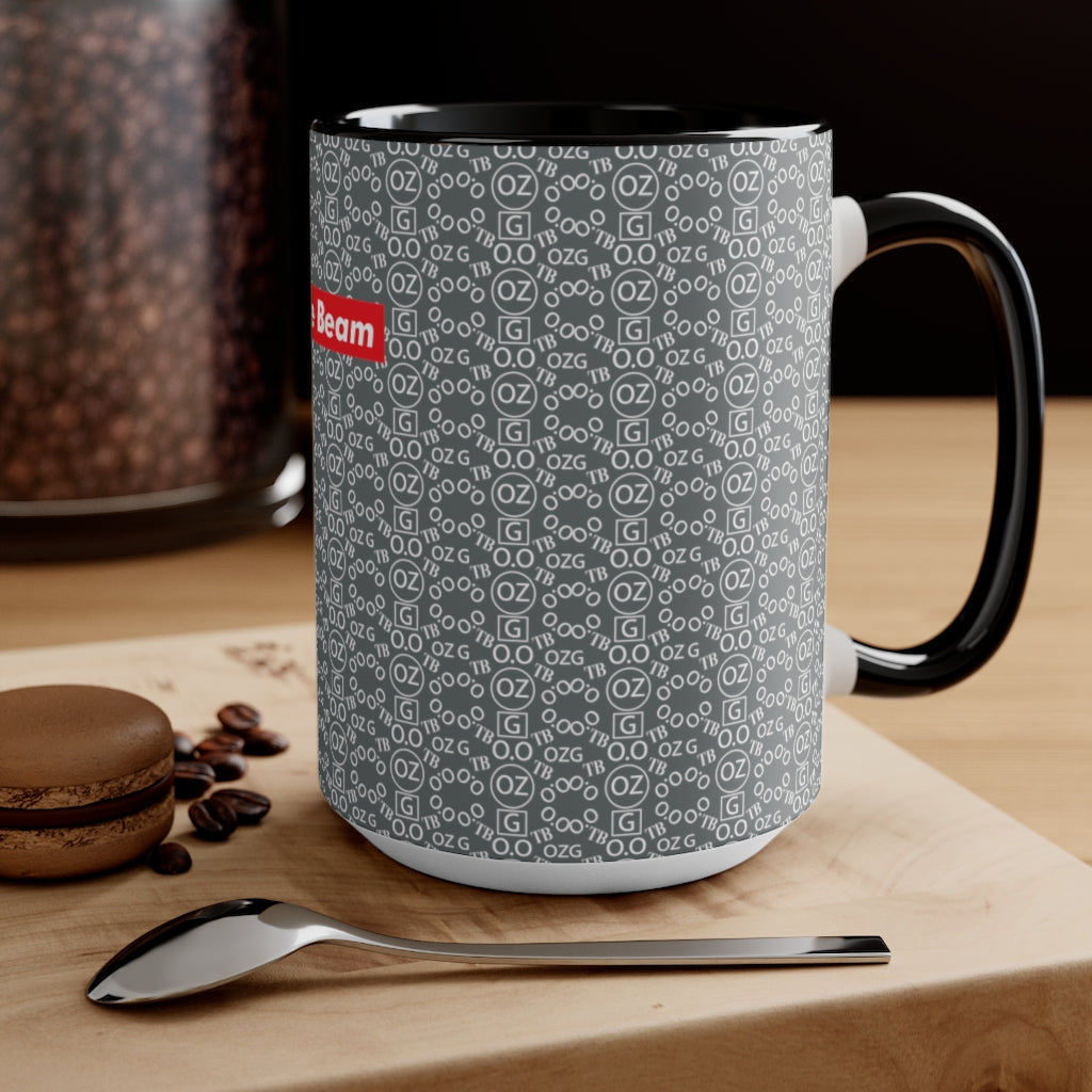 Dark Grey Triple Beam Accent Mug