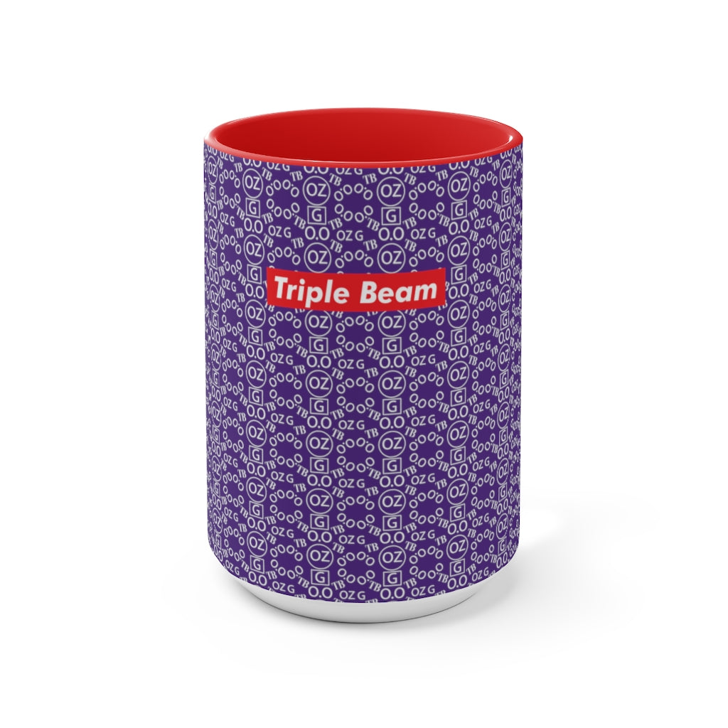 Purple Triple Beam Accent Mug