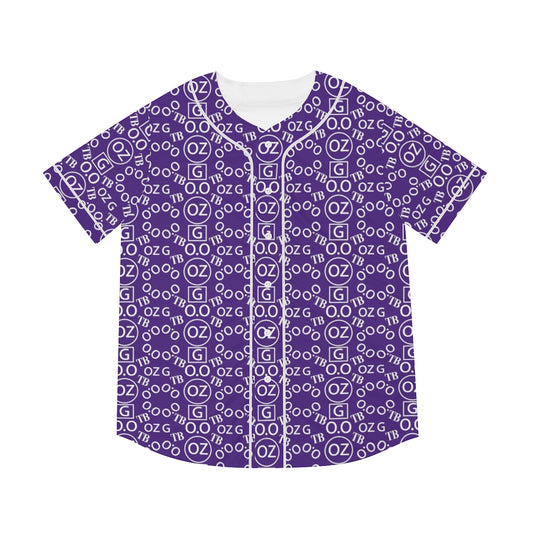 Purple Triple Beam Men's Baseball Jersey