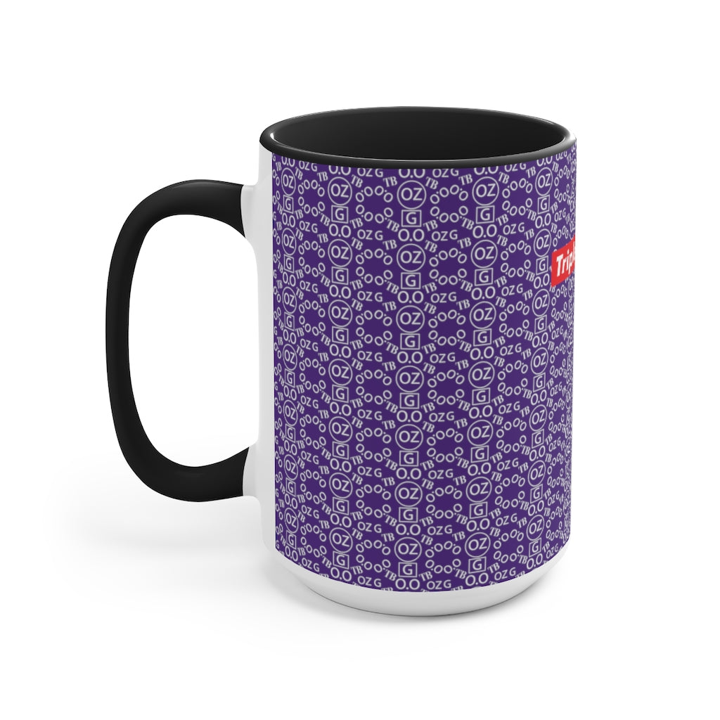 Purple Triple Beam Accent Mug