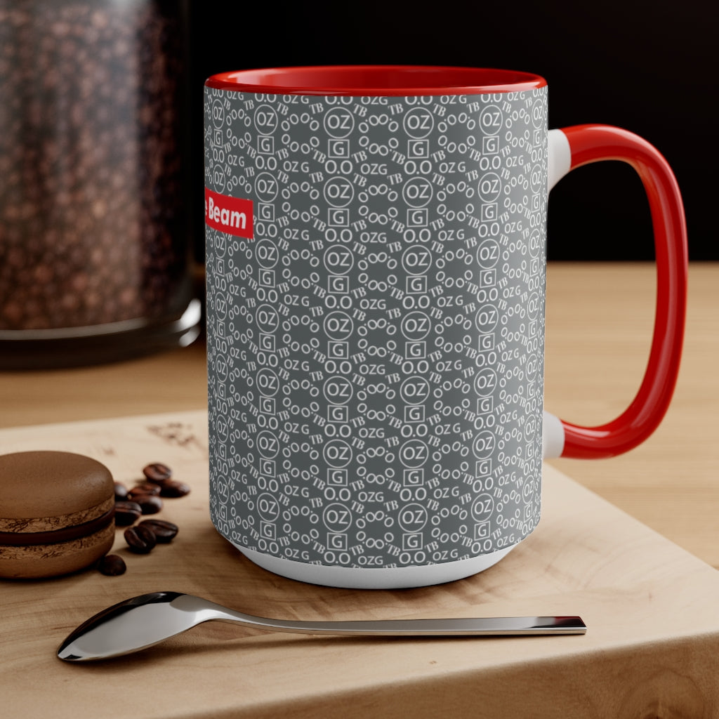 Dark Grey Triple Beam Accent Mug