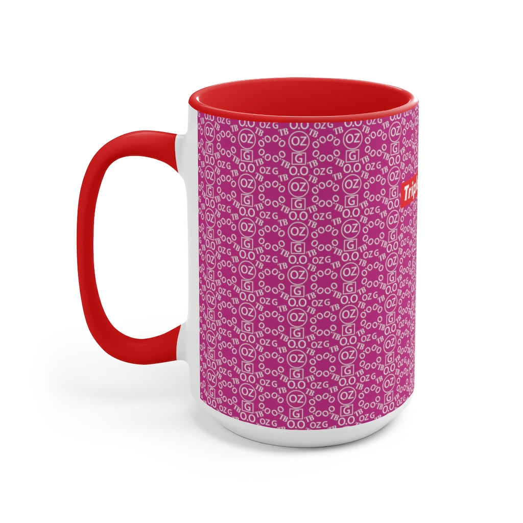 Pink Triple Beam Accent Mug